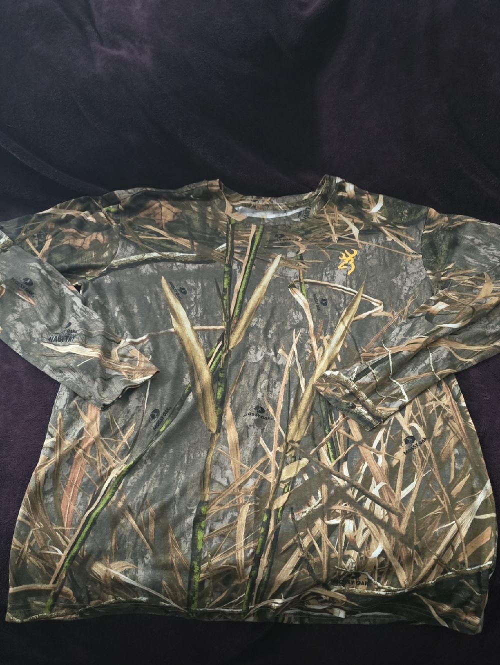 Browning Realtree Marsh Camo Long Sleeve Shirt - Brown/Green/Yellow